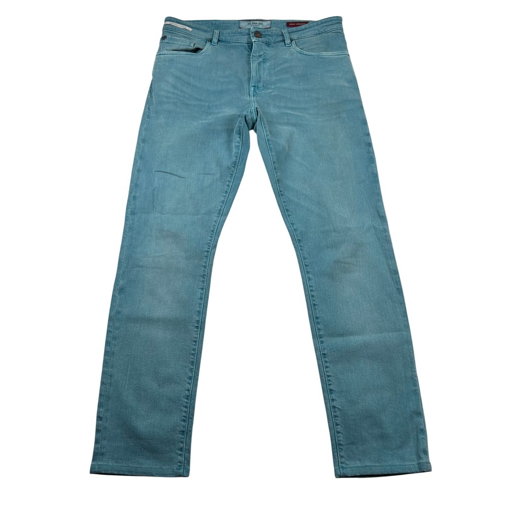 Teleria Zed Pants Mens 34x30 Cobra 19 A Teal Blue Stretch Jeans 5-Pocket Italy